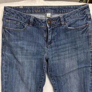 Lauren Conrad  Women's Blue Jeans straight leg can be cuffed as capri length